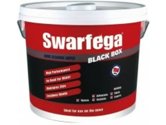 Swarfega Black Box tissues huidreiniging 4x 150 wipes