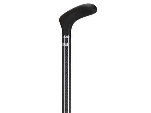 Wandelstok Able2 opvouwbaar carbon soft handvat zwart