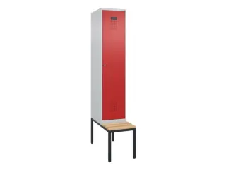 locker met bank,HxBxD 2120x400x815mm,1vak,vak B 400mm,cilinderslot - 2