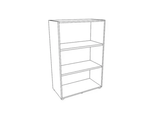 kantoorstelling HxBxD 1310x860x450mm 3 OH 2xhouten vloer aluminium