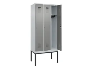 locker,HxBxD 2120x900x500mm,3vak,vak B 300mm,cil.-slot,voetonderstel - 1