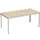 Bureau Hxbxd 720x1600x800mm Bladdecor Esdoorn Frame Ral7035