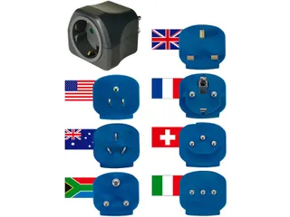 Reisstekker Brennenstuhl adapter wereld 150 landen met aarding zwart - 10