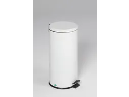 pedaalemmer,30l,HxØ 640x290mm,binnenbak kunststof,romp staal wit