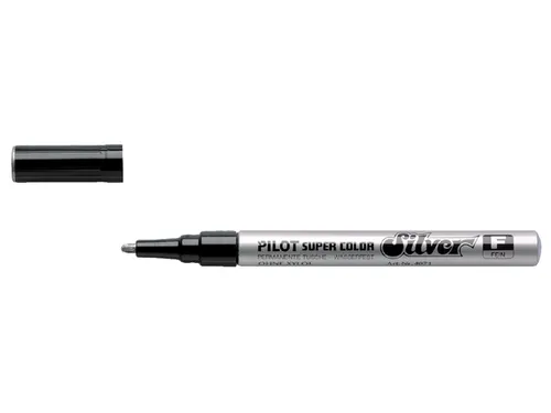 Viltstift Pilot Super Color Lakmarker Ronde Fijne punt Zilver