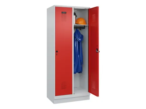 locker,HxBxD 1950x800x500mm,2vak,vak B 400mm,draaigrendel,sokkel