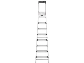 veiligheidsladder,eenzijdig,8 XXL treden,Stand H 1,72m,balk L 2,56m - 5