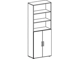 kantoorstelling HxBxD 2160x800x420mm lichtgrijs