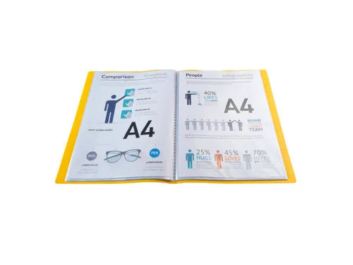 Showalbum OPAK PP0, 3mm A4 40 tas geel