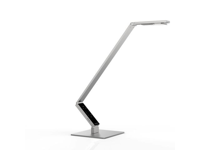 Biodynamische Led Bureaulamp Linear Table Pro Base Aluminium | BureaulampenWinkel.nl