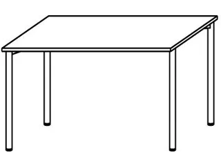 Bureau 4-Poot Hxbxd 680-800X1600X800Mm Ronde Buis Beuken - 3