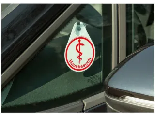 aanwijzingsbord,m. zuignap,v. binnen,"Huisbezoek",HxB 110x80mm - 3