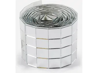 Mozaieksteentjes Folia zilver zelfklevend 10x10mm - 1