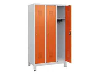 schoollocker,HxBxD 1630x900x500mm,3vak,vak B 300mm,cil.-slot,voeten - 1