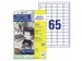 Etiquette Avery 3666-10 38x21,2mm blanc 650 pièces