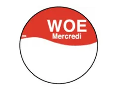 Daymark Label Dagetiket Woensdag Permanent 19mm Rol 1000 Stuks