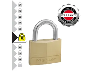 Hangslot MasterLock 150EURT 2 gelijksluitend messing 50mm - 3