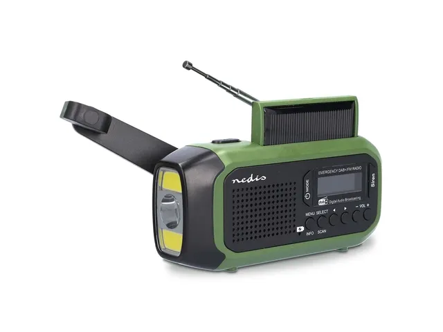 Noodradio Nedis DAB+ FM zonnepaneel
