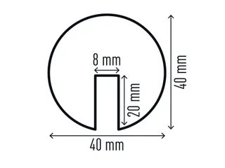 Beschermingsprofiel Durable E8R hoek 1m geel zwart - 4