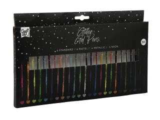 Gelpennen Craft ID glitter set à 24 kleuren - 1