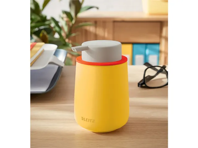 Dispenser Leitz Cosy voor handzeep 300 ml geel