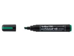 Permanent marker Artline 190 Eco schuin 2-5mm groen Dry Safe