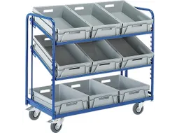etagewagen,draagverm. 200kg,3etage(s),open,laadvl. LxB 1240x620mm