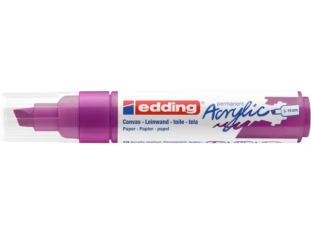 Acrylmarker edding e-5000 breed bessen rood
