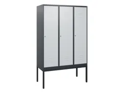 locker,HxBxD 1950x1200x500mm,3vak,vak B 400mm,cil.-slot,voetonderstel