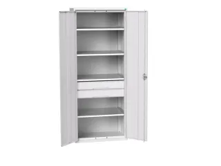 universele kast,HxBxD 2000x800x550mm,4xStalen bodem,2lade(n) - 1