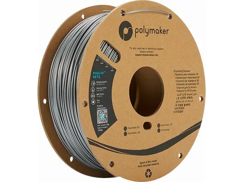 Polymaker PolyLite PETG filament 1,75 mm Zilver 1kg