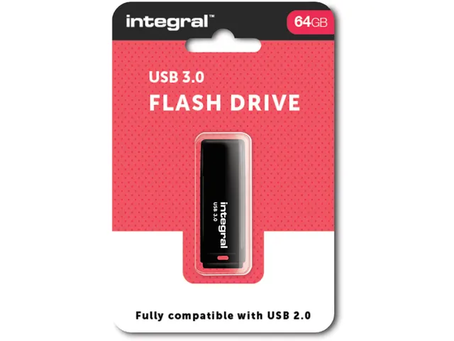 Black Usb 3.0 Flash Drive 64Gb zwart
