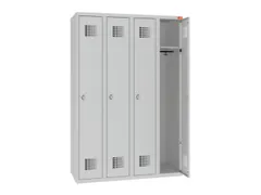 lockerkast,HxBxD 1800x1200x500mm,4vak,draaigrendel,sokkel,romp RAL7035