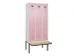 locker met bank,voor scheiding van kleding,HxBxD 2120x900x815mm,3vak