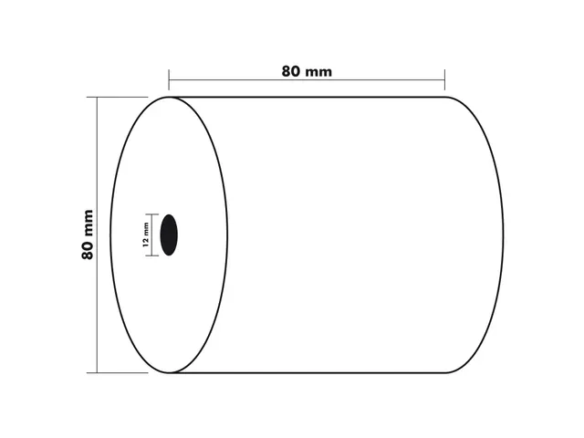 Kastickets 80X80X12X72 1-Laags Thermisch 55Gram