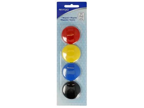 Magneet Westcott assorti pak à 4st. Ø 40x8,5mm, 2500g