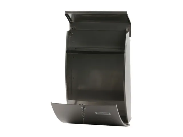 muurbrievenbus,RVS mat,HxBxD 485x325x150mm,inworp/uitname voor