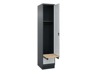 locker met bank,HxBxD 1950x400x815mm,1vak,vak B 400mm,cilinderslot - 1