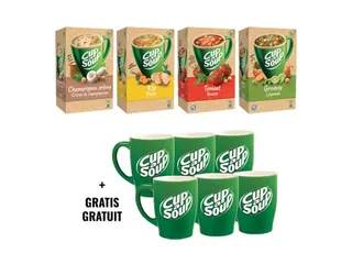 Actie Cup A Soup 4 smaken + 6 mokken gratis - 1