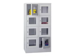 lockerkast,HxBxD 1518x800x500mm,2x4vakken,RAL7035,front RAL7035 - 2