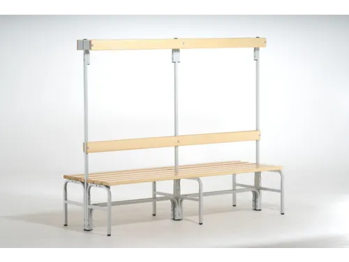 dubbele zitbank,HxLxD 1650x1500x725mm,houten lijst,frame staal RAL7035