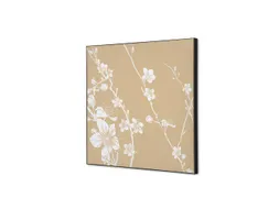 Wanddecoratie Textiel Set 40x40cm Japanse Bloesem Beige