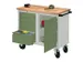 Établi Mobile Charge Maxi. 400Kg Tôle D'acier Ral7035 Façade Ral601