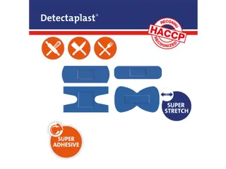 Detectaplast 8142E Textielpleister elastisch Blauw assorti 100 stuks - 2