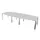 vergadertafel,HxBxD 740x3600x1400mm,vatvormig,MP-lichtgrijs