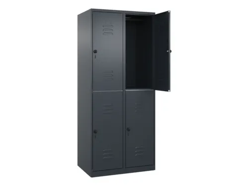 dubbeldekse locker,HxBxD 1850x800x500mm,2x2vak.,vak B 400mm