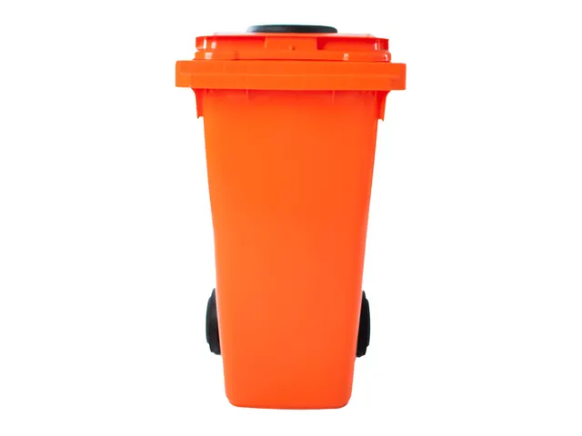 Container met rozet 120 Liter Oranje