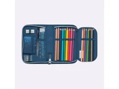 Etui Beckmann gevuld 21dlg Space Mission blue Inhoud: 2x jumbo potlood