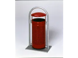 Afvalbak Met Beugel 65 Liter Plaatstaal Ral 3004