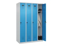 locker,HxBxD 1850x1200x500mm,4vak,vak B 300mm,draaigrendel